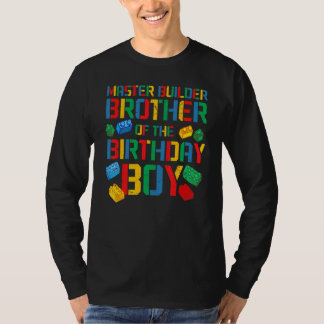 Brother Master Builder Building Bricks Blocks Fami T-Shirt