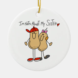 Brother-Nuts About My Sister Ceramic Tree Decoration