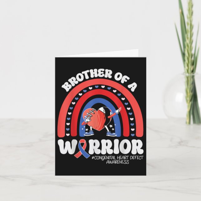 Brother Of A Chd Warrior Congenital Heart Defect A Card (Front)