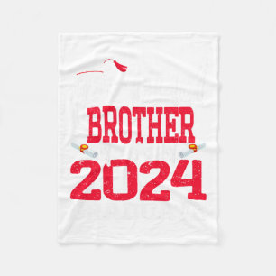 Brother Of A Cl Of 2024 Graduate Senior Graduation Fleece Blanket