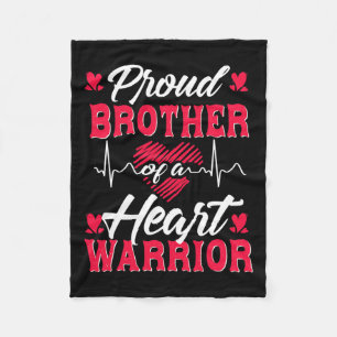 Brother Of A Heart Warrior Chd Awareness Fleece Blanket