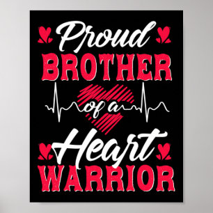 Brother Of A Heart Warrior Chd Awareness  Poster