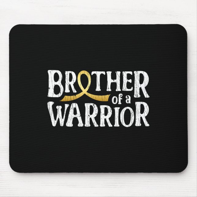 Brother Of A Warrior Childhood Cancer Awareness Bo Mouse Pad (Front)