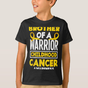 Brother of a warrior childhood cancer awareness  T-Shirt