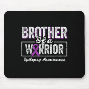 Brother Of A Warrior Epilepsy Brother Purple Ribbo Mouse Pad