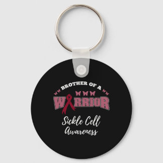 Brother Of A Warrior Sickle Cell Awareness Key Ring