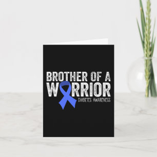 Brother of a Warrior T1D Diabetic Blue Ribbon Supp Card