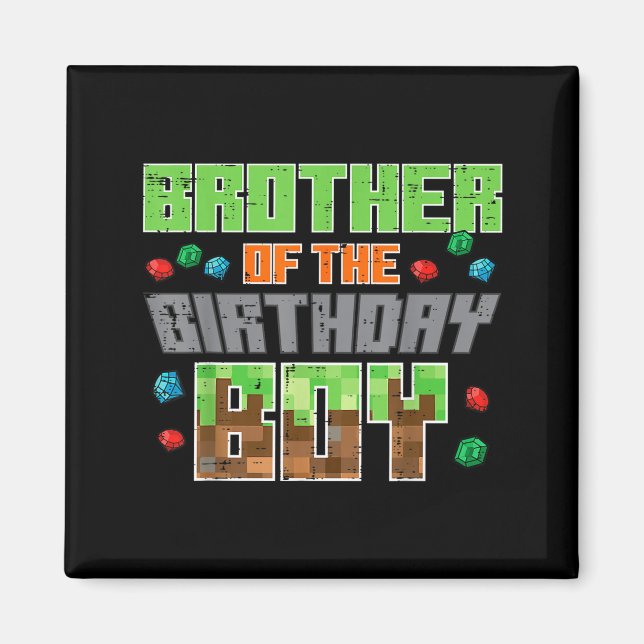 Brother Of Birthday Boy Xel Gamer Bday Party Boys  Magnet (Front)