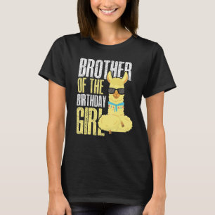 Brother Of Birthday Girl Llama Lover Matching Birt T-Shirt