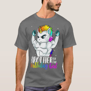 Brother of Birthday Girl Unicorn Boys Son Grandkid T-Shirt