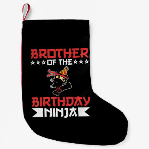 Brother Of Birthday Ninja Fight Taekwondo Gift Small Christmas Stocking