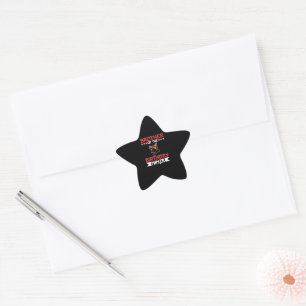 Brother Of Birthday Ninja Fight Taekwondo Gift Star Sticker