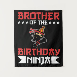 Brother Of Birthday Ninja Fight Taekwondo Gift Tapestry
