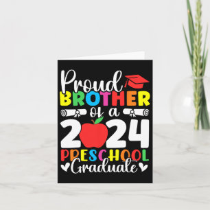 Brother Of Cl Of 2024 Preschool Graduate Graduatio Card