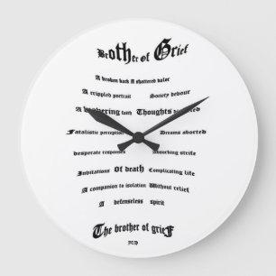 Brother of Grief Large Clock