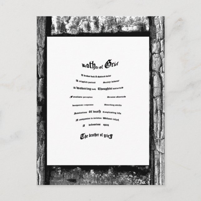 Brother of Grief Postcard (Front)