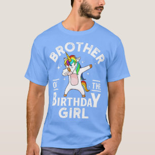 Brother Of he Birthday Girl Unicorn  T-Shirt