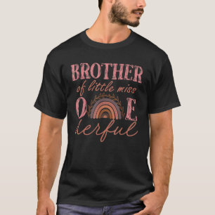 Brother of Little Miss Onederful 1st Birthday Boho T-Shirt