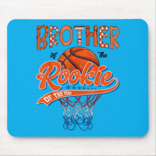 Brother Of Rookie 1st Basball Birthday Boy Party Mouse Pad