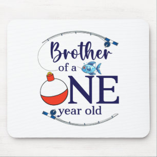 Brother Of The Big One Fishing Boy First Birthday Mouse Pad