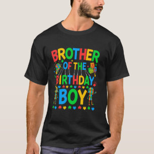 Brother Of The Birthday Boy Autism Awareness Puzzl T-Shirt