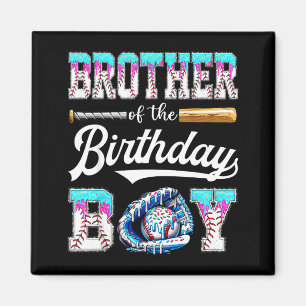 Brother Of The Birthday Boy Baseball Ice Cream Dri Magnet