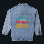 Brother of the Birthday Boy Denim Jacket<br><div class="desc">Brother of the Birthday Boy" graphic tee,  perfect for celebrating family birthdays with style.</div>