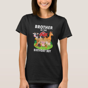 Brother Of The Birthday Boy Farm Animals Matching T-Shirt
