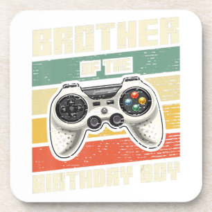 Brother Of The Birthday Boy Gamer Gift Coaster