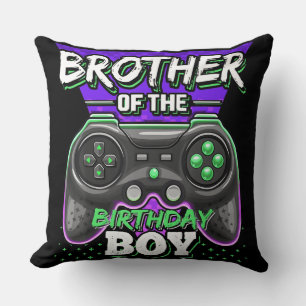 Brother Of The Birthday Boy Gamer Gift Cushion