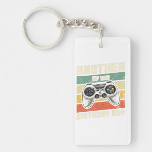 Brother Of The Birthday Boy Gamer Gift Key Ring