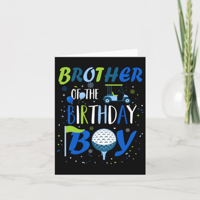 Brother Of The Birthday Boy Hole In One Golf Sport Card (Front)