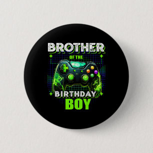 Brother Of The Birthday Boy Matching Family Video 6 Cm Round Badge