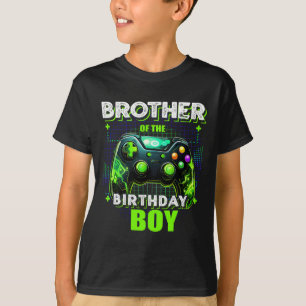 Brother Of The Birthday Boy Matching Family Video  T-Shirt