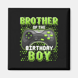Brother Of The Birthday Boy Matching Video Game Bi Magnet