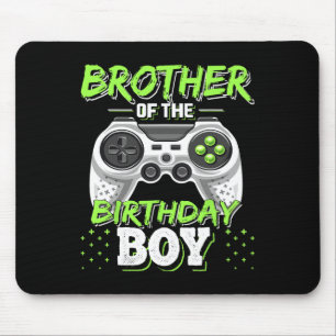 Brother Of The Birthday Boy Matching Video Game Bi Mouse Pad