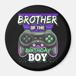 Brother of the Birthday Boy Matching Video Game Magnet