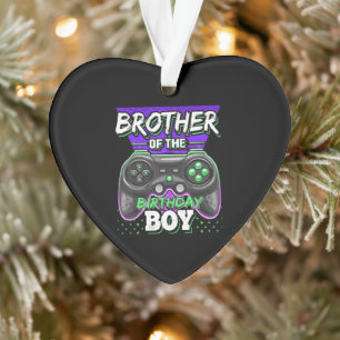 Brother of the Birthday Boy Matching Video Game Ornament