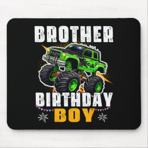 Brother Of The Birthday Boy Monster Truck Family M Mouse Pad