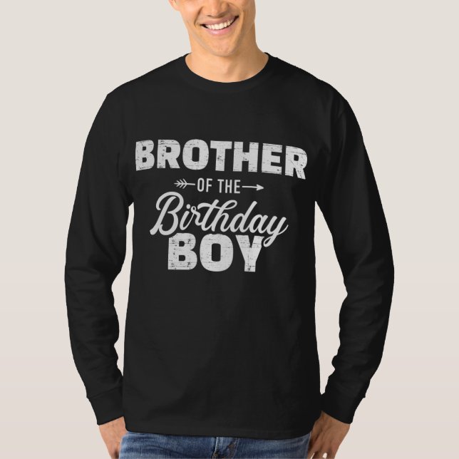Brother of the birthday boy son matching family T-Shirt (Front)