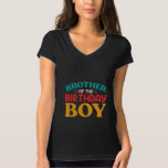 Brother of the Birthday Boy T-Shirt<br><div class="desc">Brother of the Birthday Boy" graphic tee,  perfect for celebrating family birthdays with style.</div>