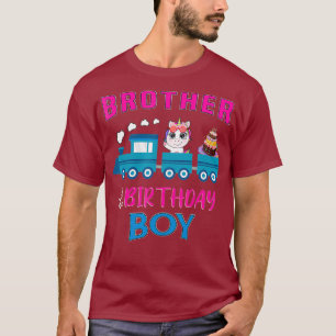 Brother Of The Birthday Boy Unicorn Train Lover T-Shirt