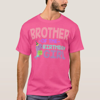 Brother Of The Birthday For Girl Saurus Rex Dinosa T-Shirt