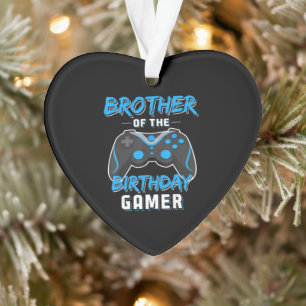 Brother Of The Birthday Gamer Birthday Boy Gaming Ornament