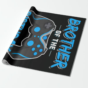 Brother Of The Birthday Gamer Birthday Boy Gaming Wrapping Paper