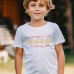 Brother of the birthday girl Alice in Wonderland  T-Shirt<br><div class="desc">Alice in onederland 1st birthday</div>