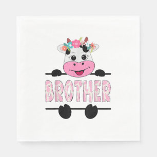 Brother Of The Birthday Girl Cow Family Party _1 Napkin
