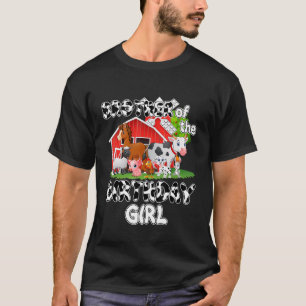 Brother Of The Birthday Girl Cow Farm Animal Birth T-Shirt