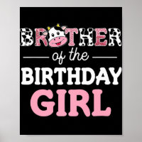 Brother Of The Birthday Girl Farm Cow Daddy Papa