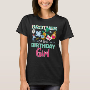 Brother Of The Birthday Girl Onederland Pink Teal T-Shirt
